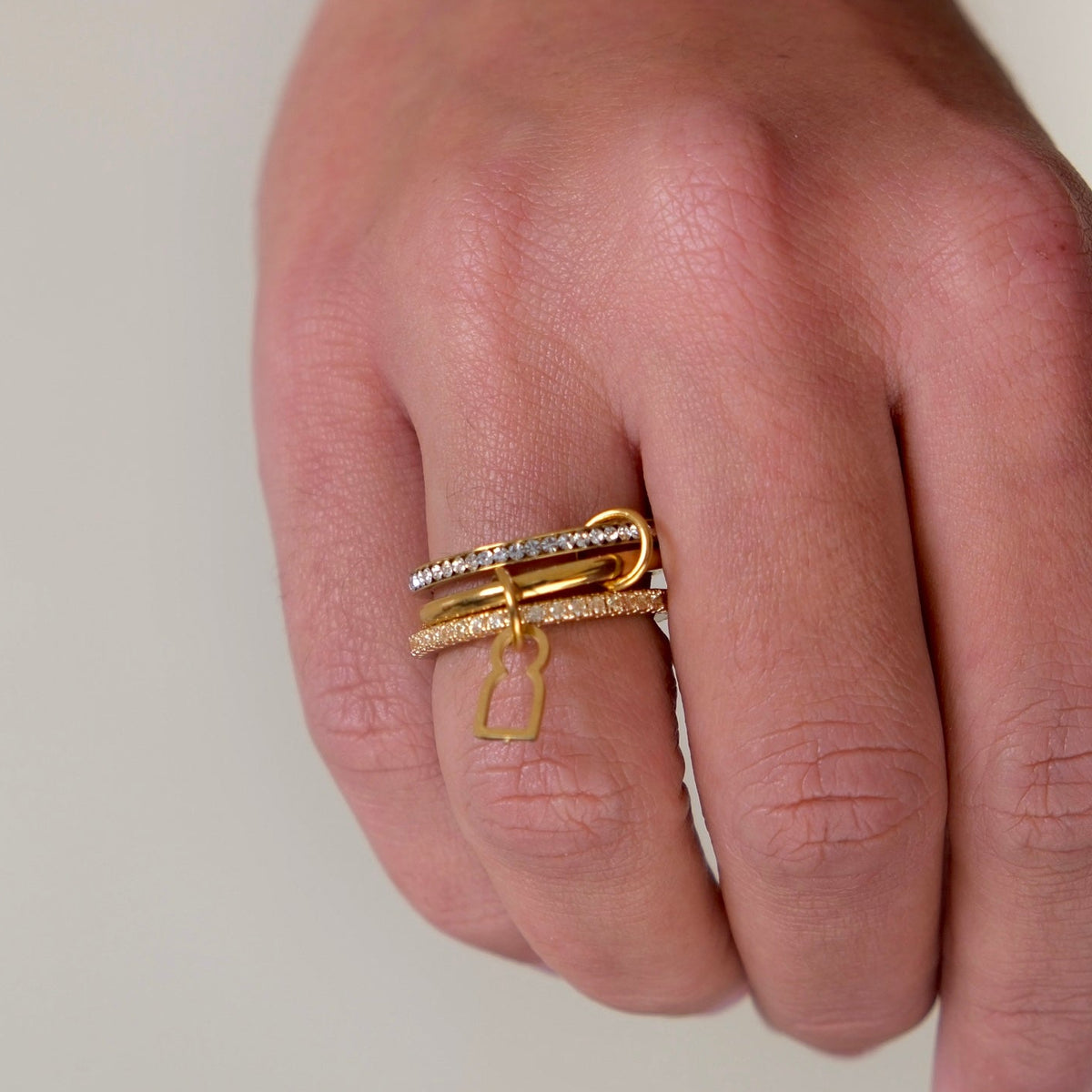 Bague Trio Doré