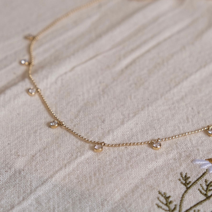 Collier Rosée Scintillante