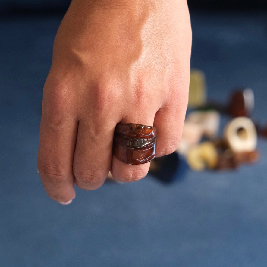 Bague Résine Asymétrique