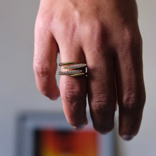 Bague Entrelacs Étincelant