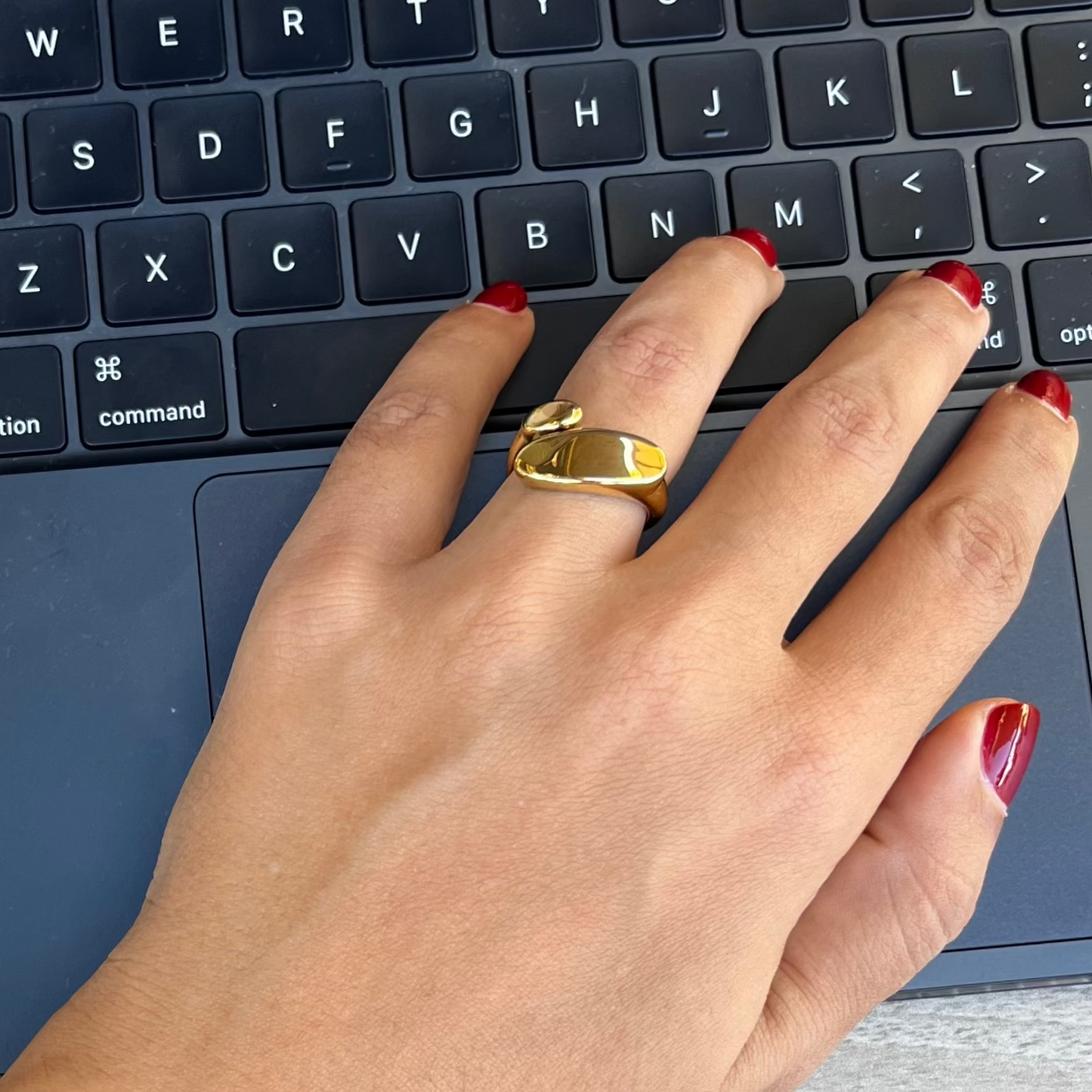 Bague Galets Dorés