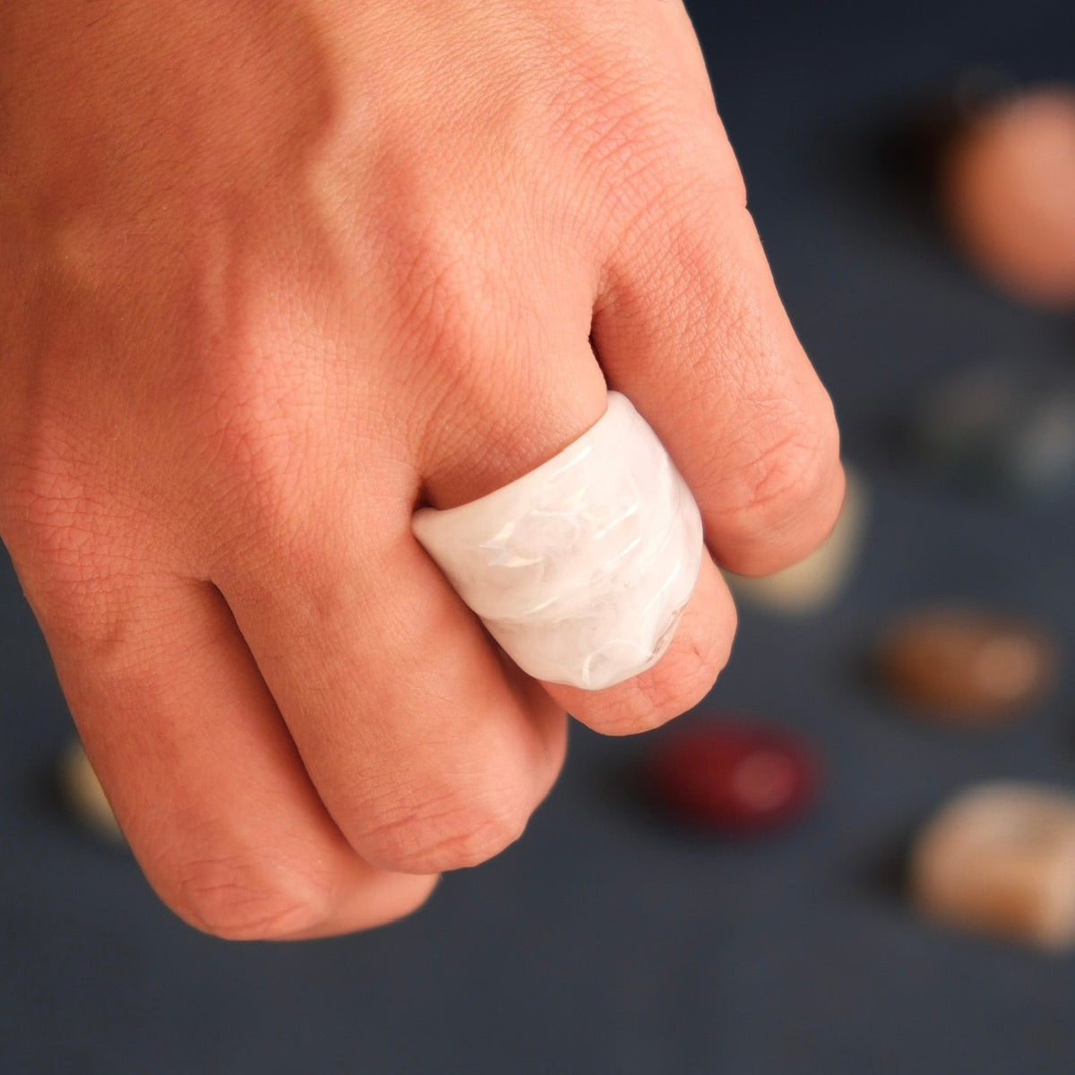 Bague Résine Asymétrique