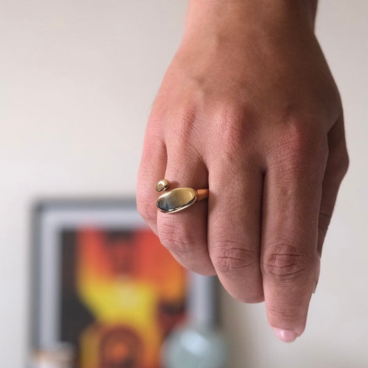Bague Galets Dorés