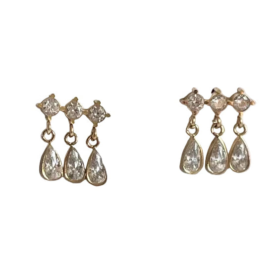 Boucles d'Oreilles Pierres Poire