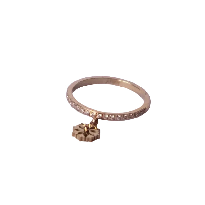 Bague Fleur Suspendue