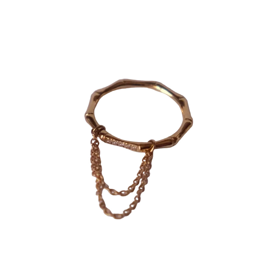 Bague chaîne suspendue