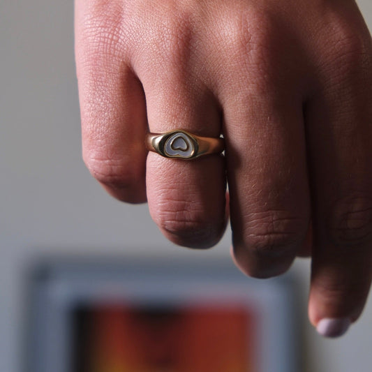 Bague Cœur Nacré