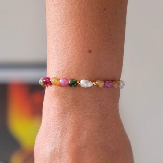 Bracelet Tourmaline Dorée