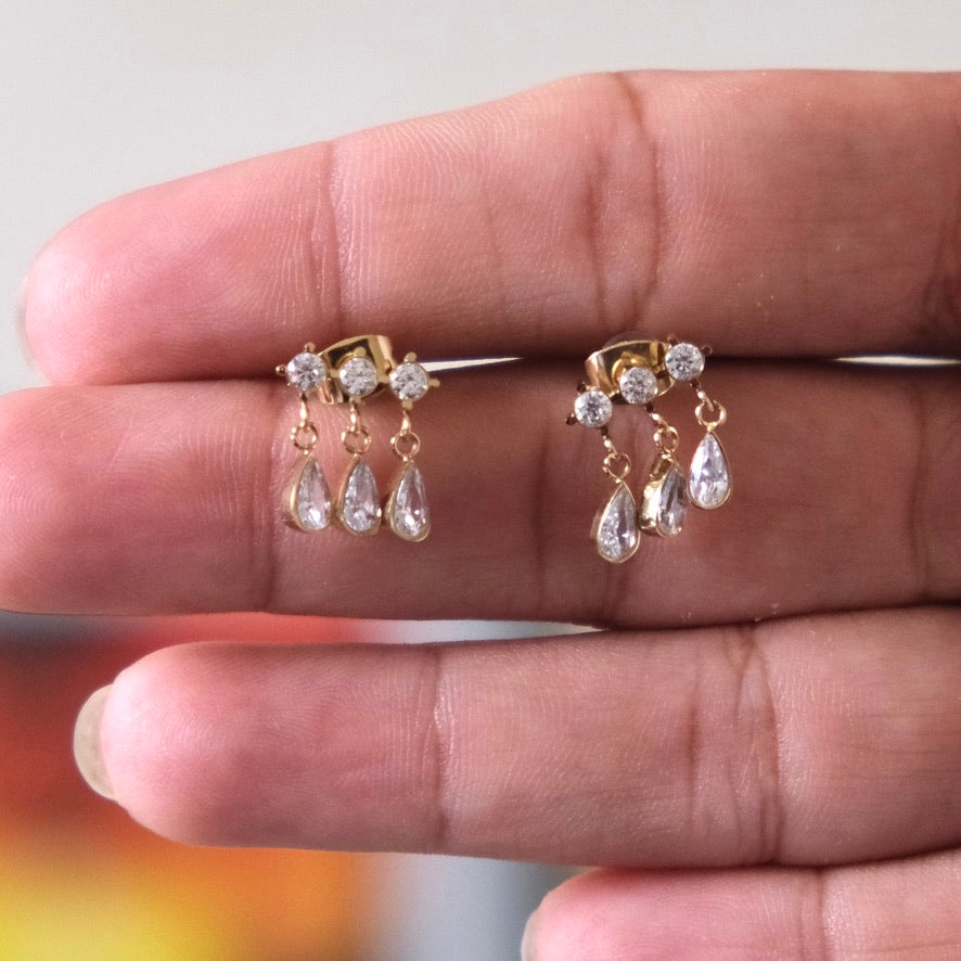 Boucles d'Oreilles Pierres Poire