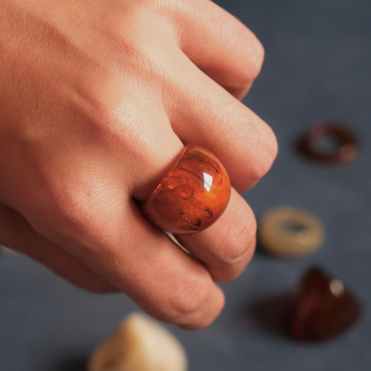 Bague Résine Bulle