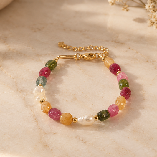 Bracelet Tourmaline Dorée