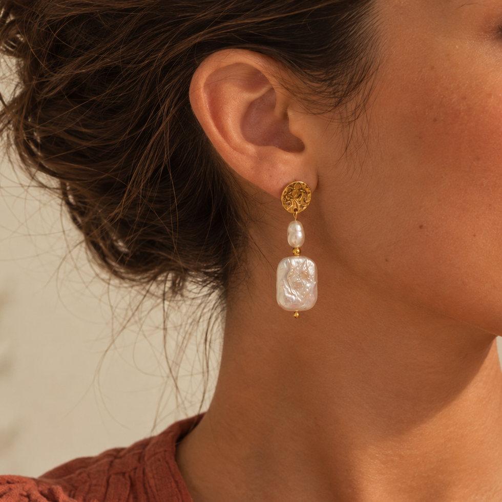 Boucles Lune Nacrée