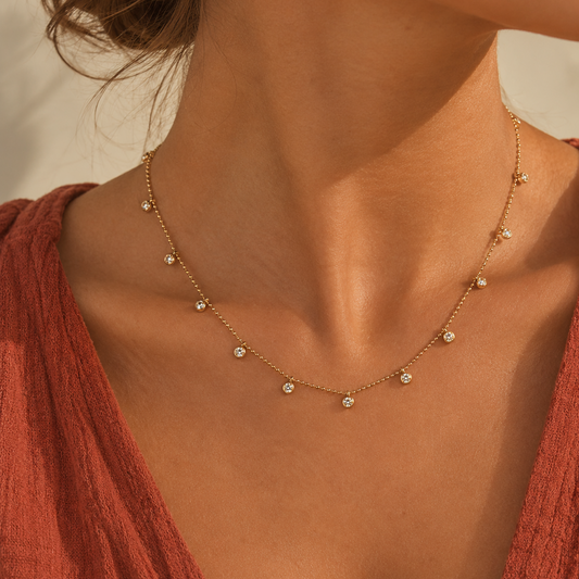 Collier Rosée Scintillante
