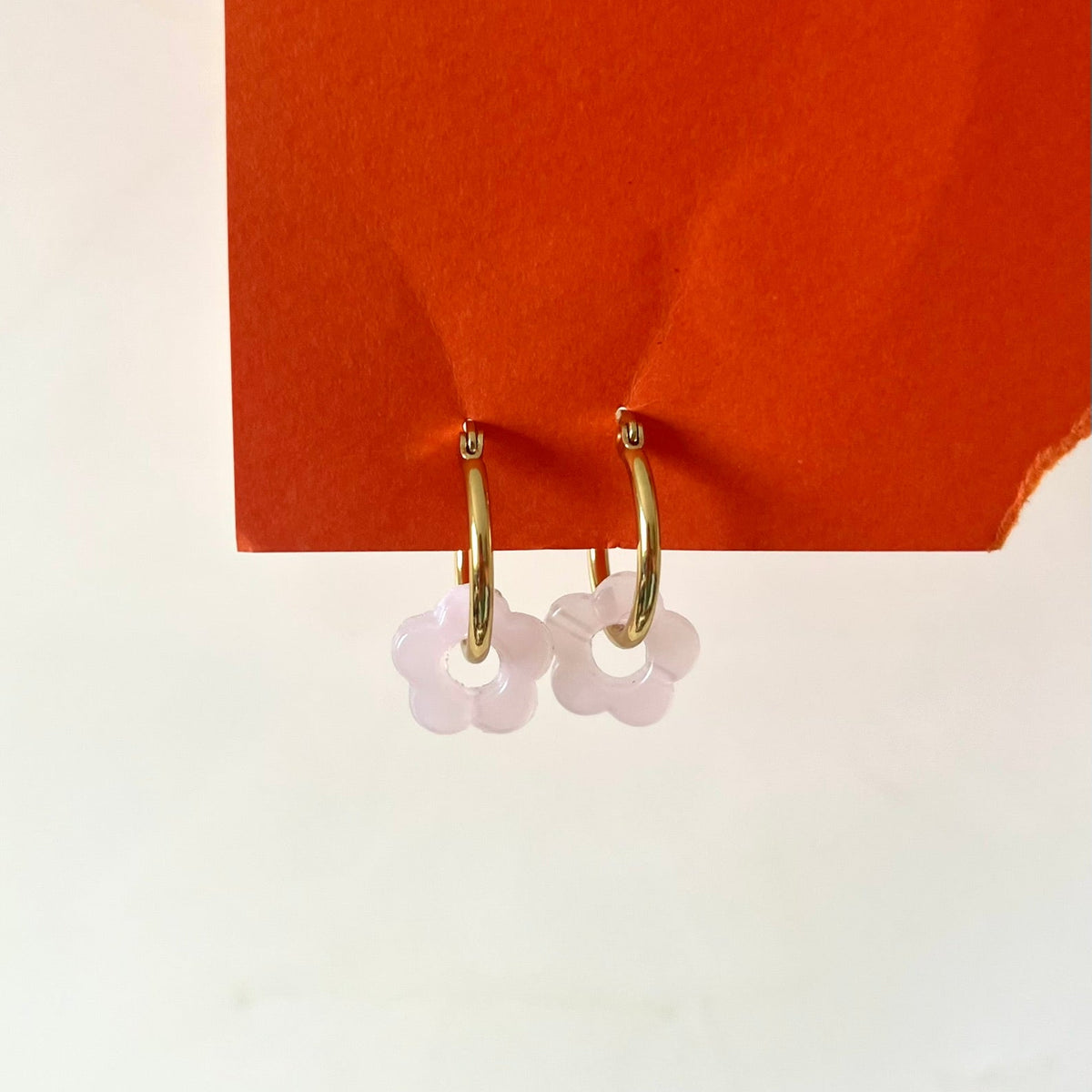 Boucles d'oreille Noeud Rosé